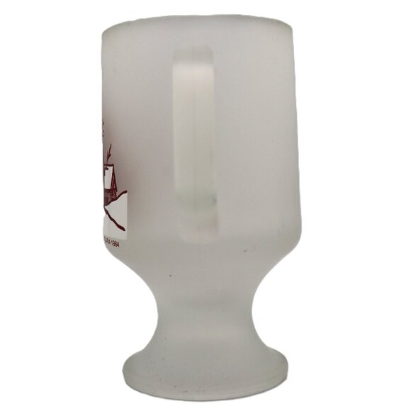 Vintage 1984 Tiara Satin Frosted Decorated Pedestal Mug - Picture 3 of 10